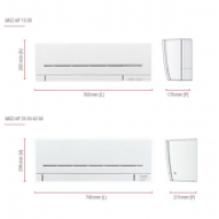 Mitsubishi MSZ - MXZ-2F42VF4 - Mitsubishi MSZ - AP25VGK + MSZ - AP35VGK Inverteres duál oldalfali split klíma