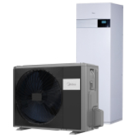 MIDEA MHA-V8W/D2N8-B2H2-IWT190 M-Thermal osztott levegő - víz hőszivattyú HMW tárolóval + 3kw beépített fűtőpatron (8kw,1 fázis),